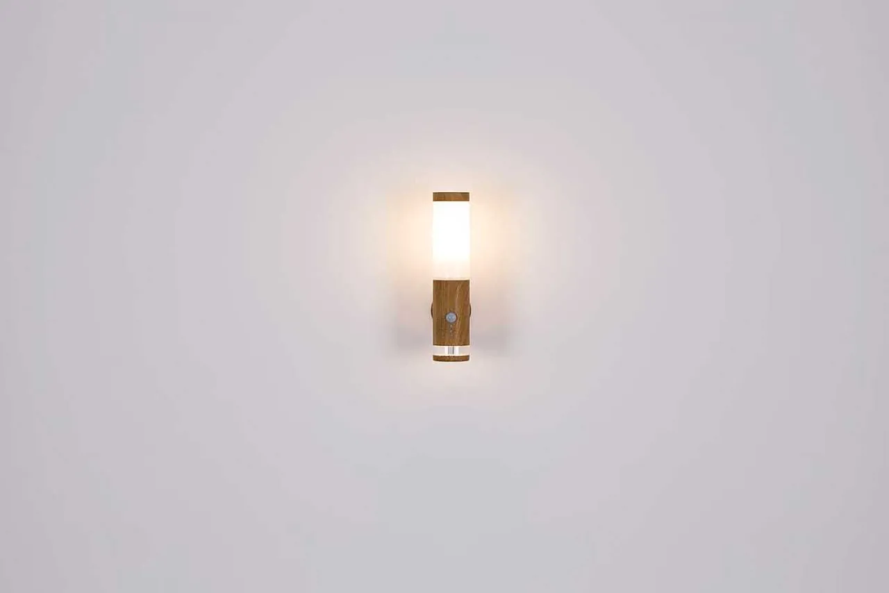 mutoni light Aussenleuchte Jaicy Edelstahl Holzoptik 1Xe27 Led> Led-Aussenleuchten