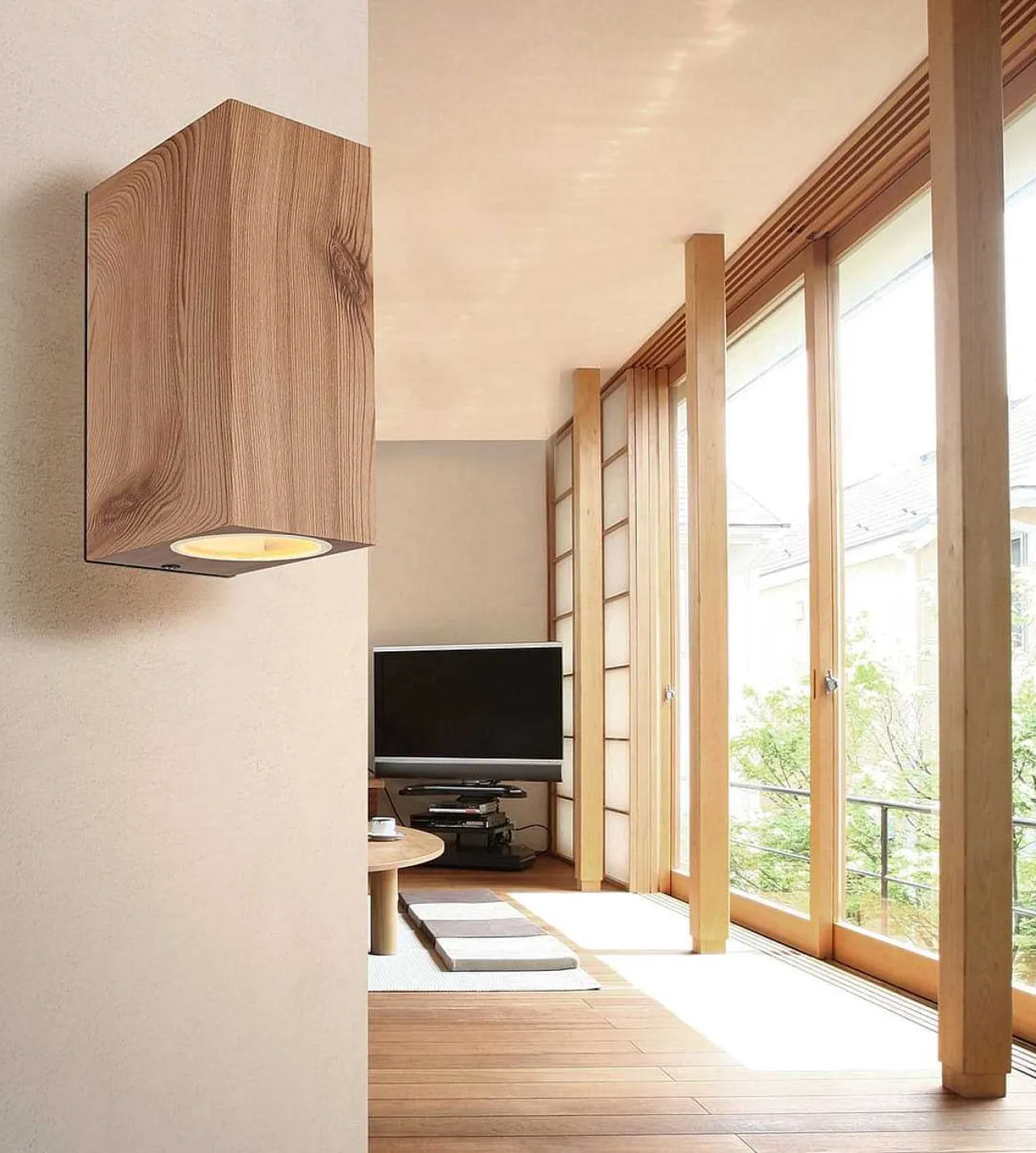 mutoni light Aussenleuchte Veronika Aluminium Holzoptik 2Xgu10> Wandleuchten Aussen