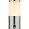 mutoni light Aussenleuchte Xeloo Edelstahl Silber Opal 1Xe27> Wandleuchten Aussen