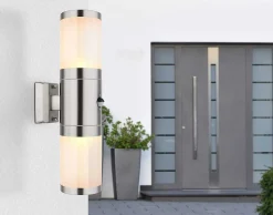 mutoni light Aussenleuchte Xeloo Edelstahl Silber Glanzend 2Xe27><noscript><img width=