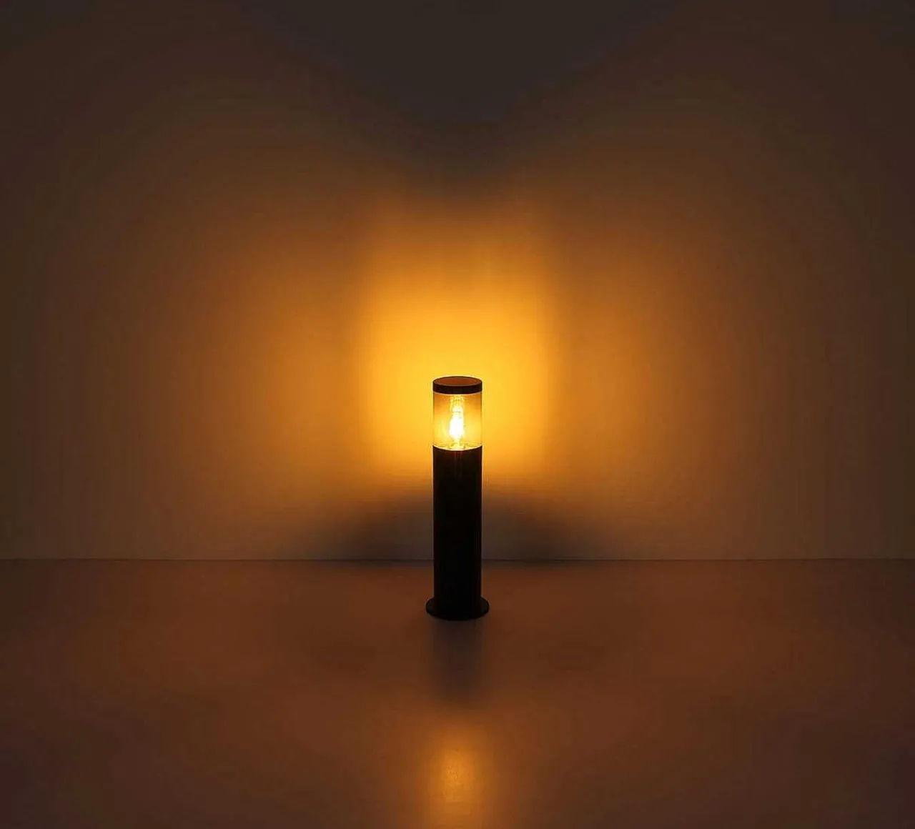 mutoni light Aussenleuchte Xeloo Edelstahl Kunststoff Schwarz Matt 1Xe27> Stehleuchten Aussen