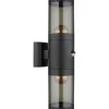 mutoni light Aussenleuchte Xeloo Edelstahl Schwarz Matt 2Xe27> Wandleuchten Aussen