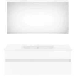 KISS Badezimmerset Mit Flachenspiegel Polarweiss 120><noscript><img width=