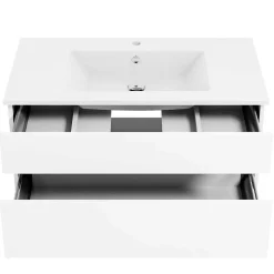 KISS Badezimmerset Mit Spiegelschrank Polarweiss 90><noscript><img width=
