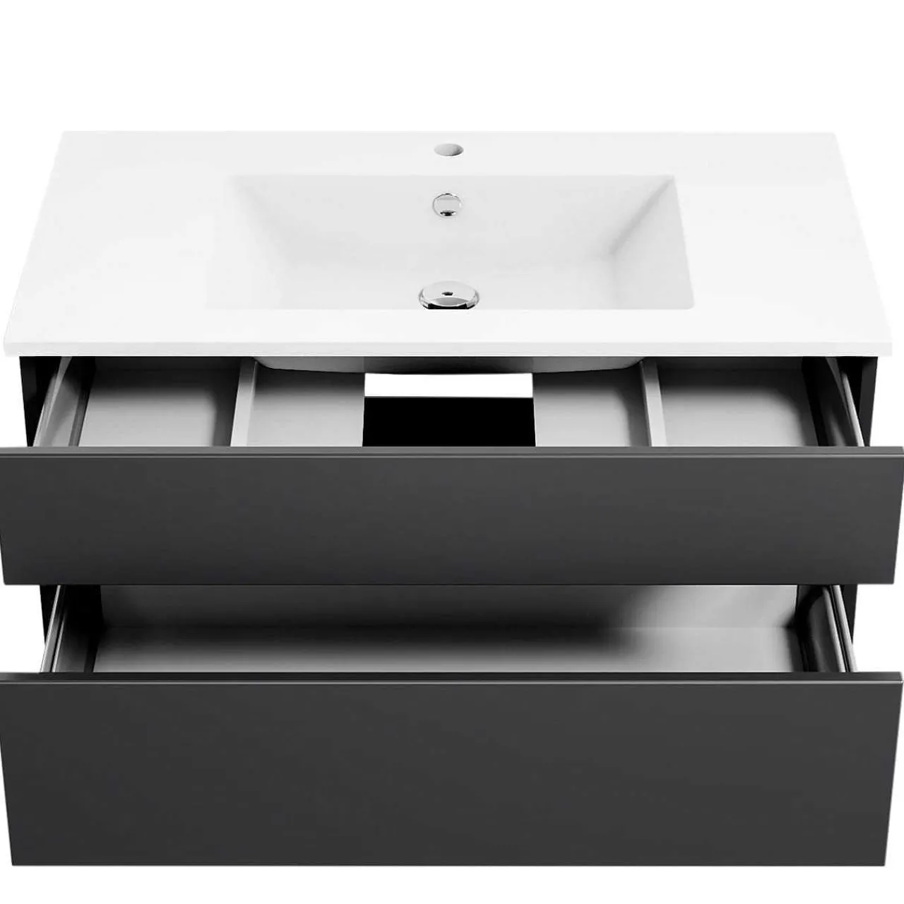 KISS Badezimmerset Mit Spiegelschrank Cosmos Grey 90> Badezimmermöbel-Sets