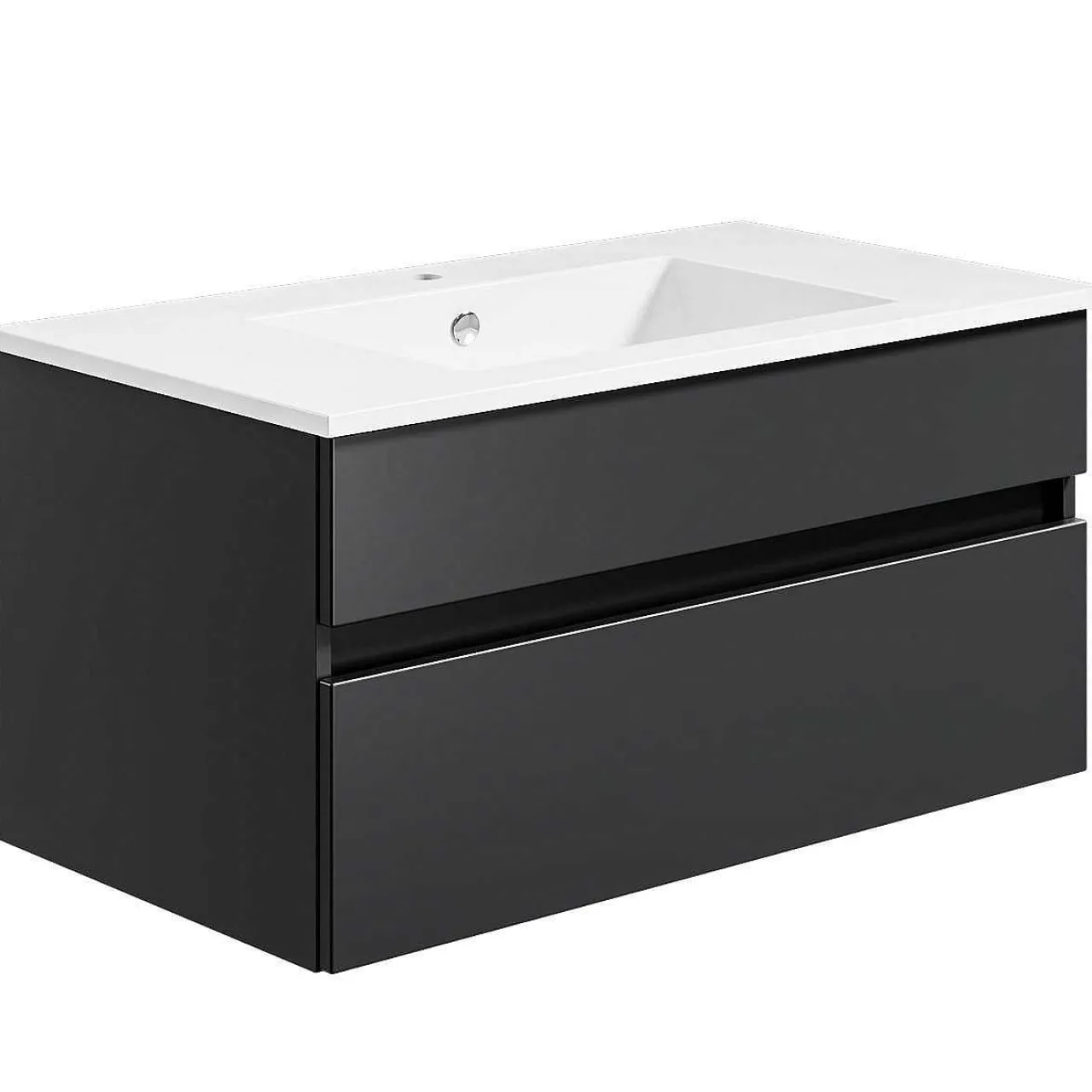 KISS Badezimmerset Mit Spiegelschrank Cosmos Grey 90> Badezimmermöbel-Sets