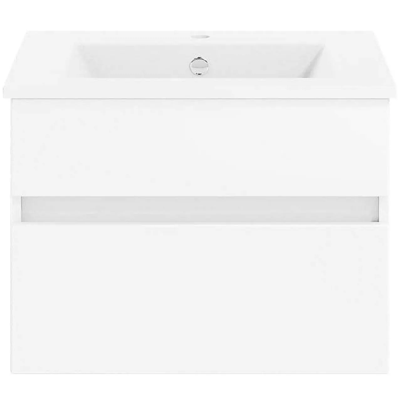 KISS Badezimmerset Mit Spiegelschrank Polarweiss 60> Badezimmermöbel-Sets