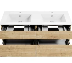 KISS Badezimmerset Mit Spiegelschrank Eiche Natur Doppel 120><noscript><img width=
