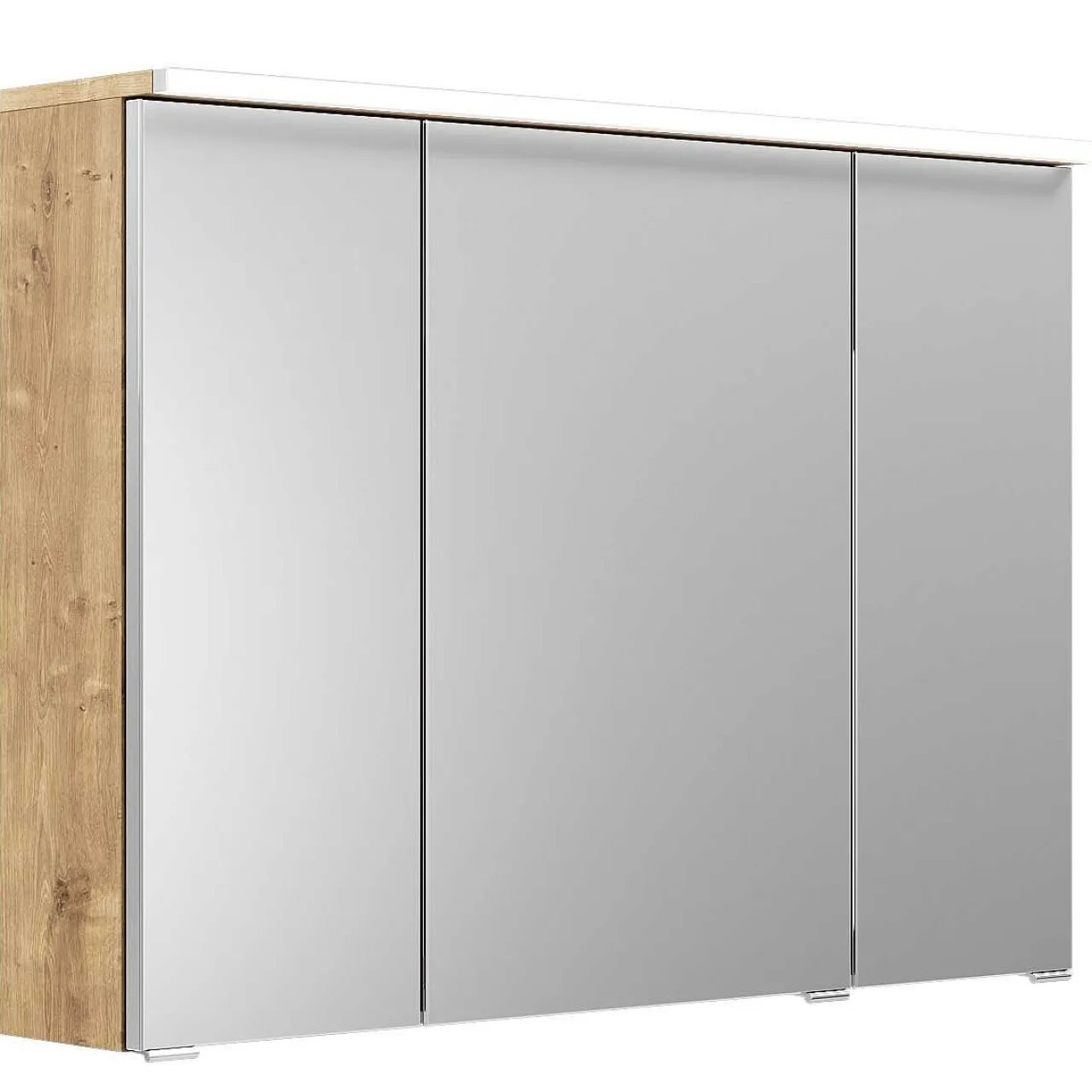 KISS Badezimmerset Mit Spiegelschrank Eiche Natur 90> Badezimmermöbel-Sets