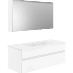 KISS Badezimmerset Mit Spiegelschrank Polarweiss 120><noscript><img width=