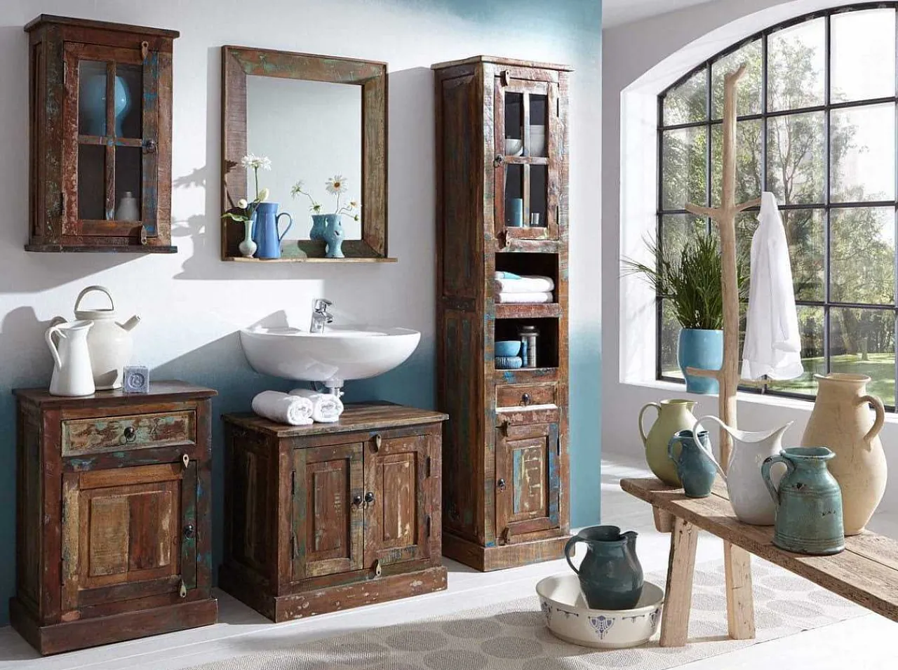 mutoni sweet home Badezimmer-Unterschrank Vintage Boat Bunt> Badschränke
