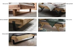 mutoni exquisite Balkenbett Unique Ohne Kopfteil Kufe Holz><noscript><img width=