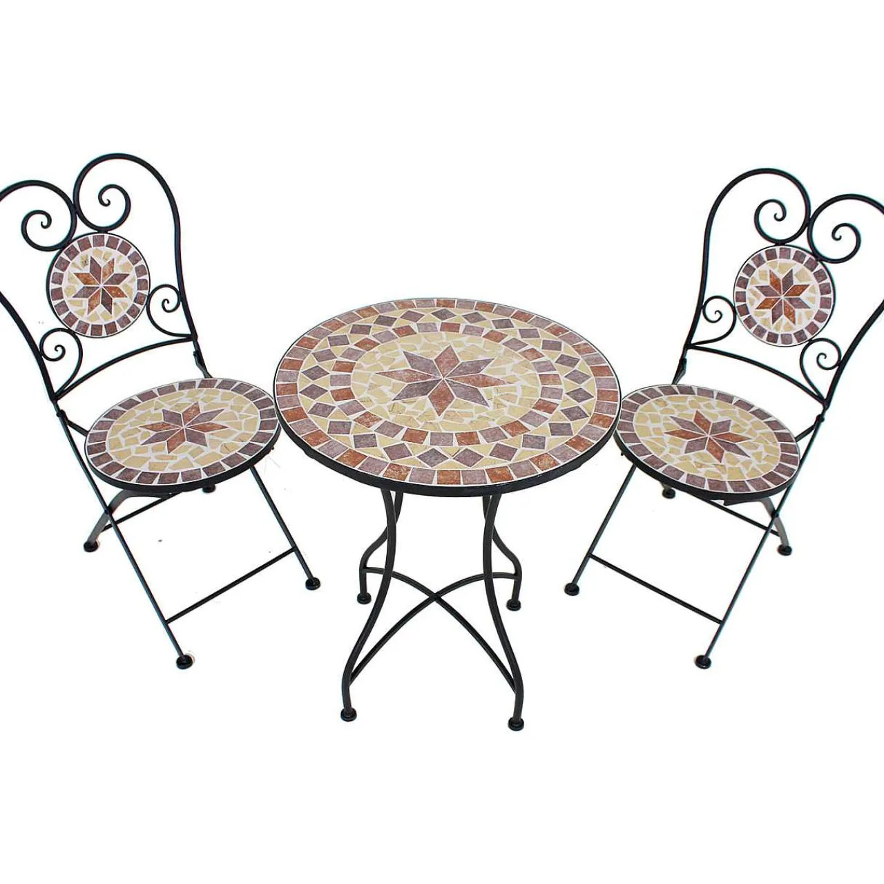 mutoni pleasure Balkon-Set Amarillo Mosaik Braun Ocker (3-Tlg)> Balkon-Sets