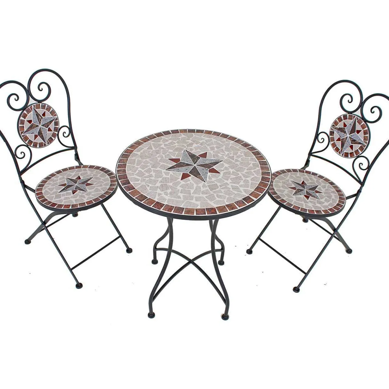 mutoni pleasure Balkon-Set Amarillo Mosaik Braun Ocker> Balkon-Sets