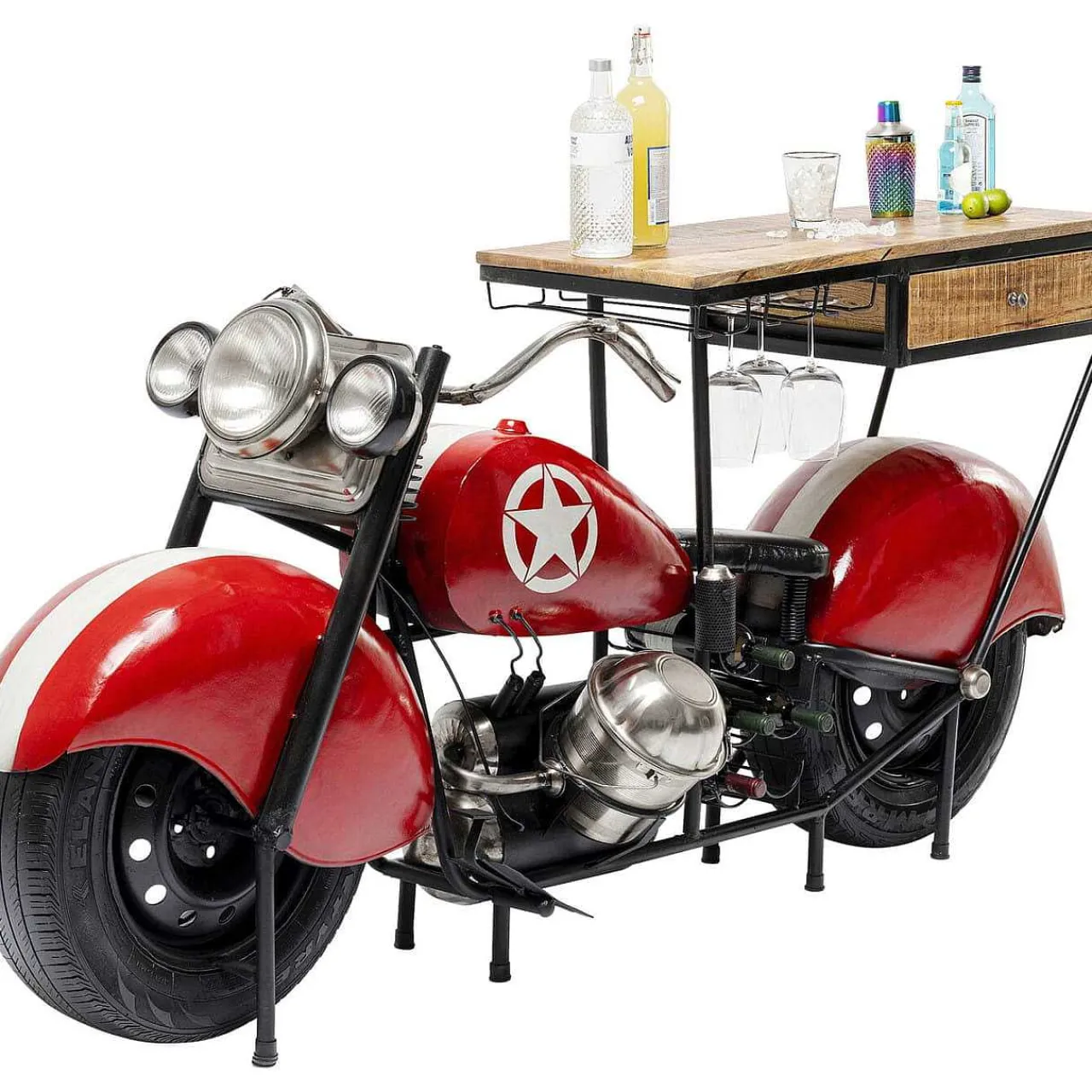 KARE Design Bar Motorbike Rot> Barschränke & Bartheken