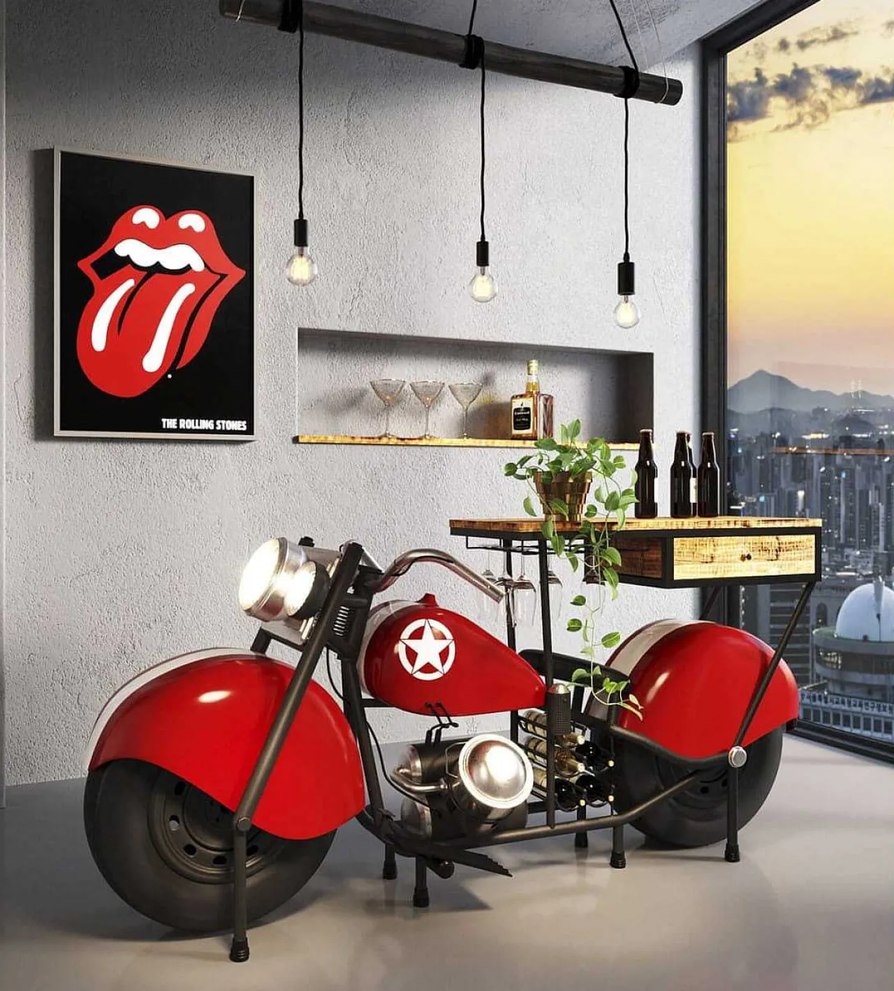 KARE Design Bar Motorbike Rot> Barschränke & Bartheken