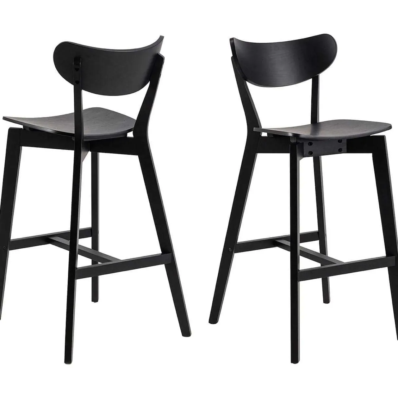 mutoni scandi Barhocker Enrico Rubberwood Schwarz 105 (1 Stuck)> Barhocker & Barstühle