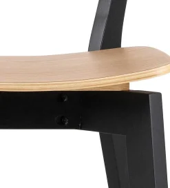 mutoni scandi Barhocker Enrico Rubberwood Natur Schwarz 105 (1 Stuck)> Barhocker & Barstühle