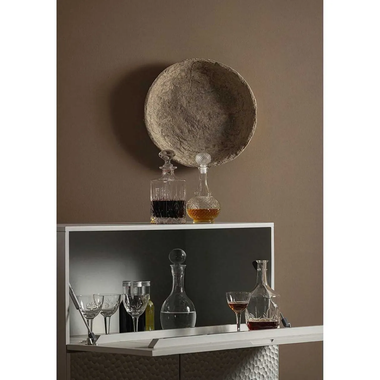 mutoni living Barschrank Carved Mango Mist 146X90> Barschränke & Bartheken