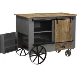 mutoni pleasure Barschrank Mit Rollen Ranchi Mango Braun Grau><noscript><img width=