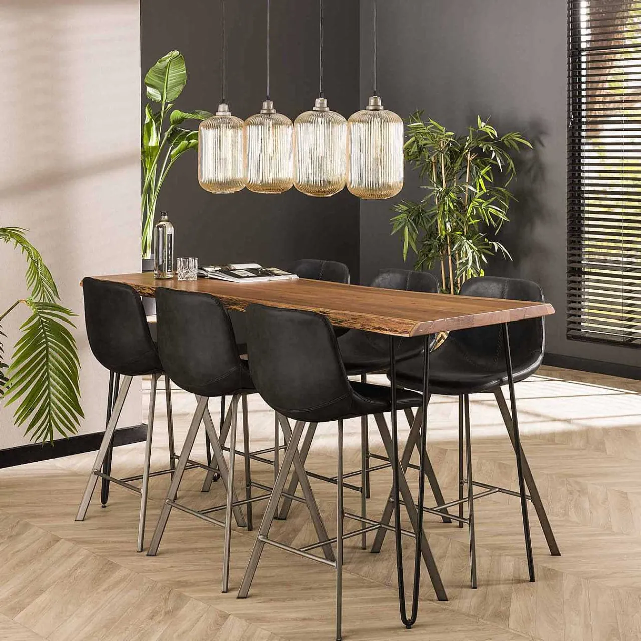 mutoni industrial Bartisch Edge 180 Akazie Massiv Natur> Bartische