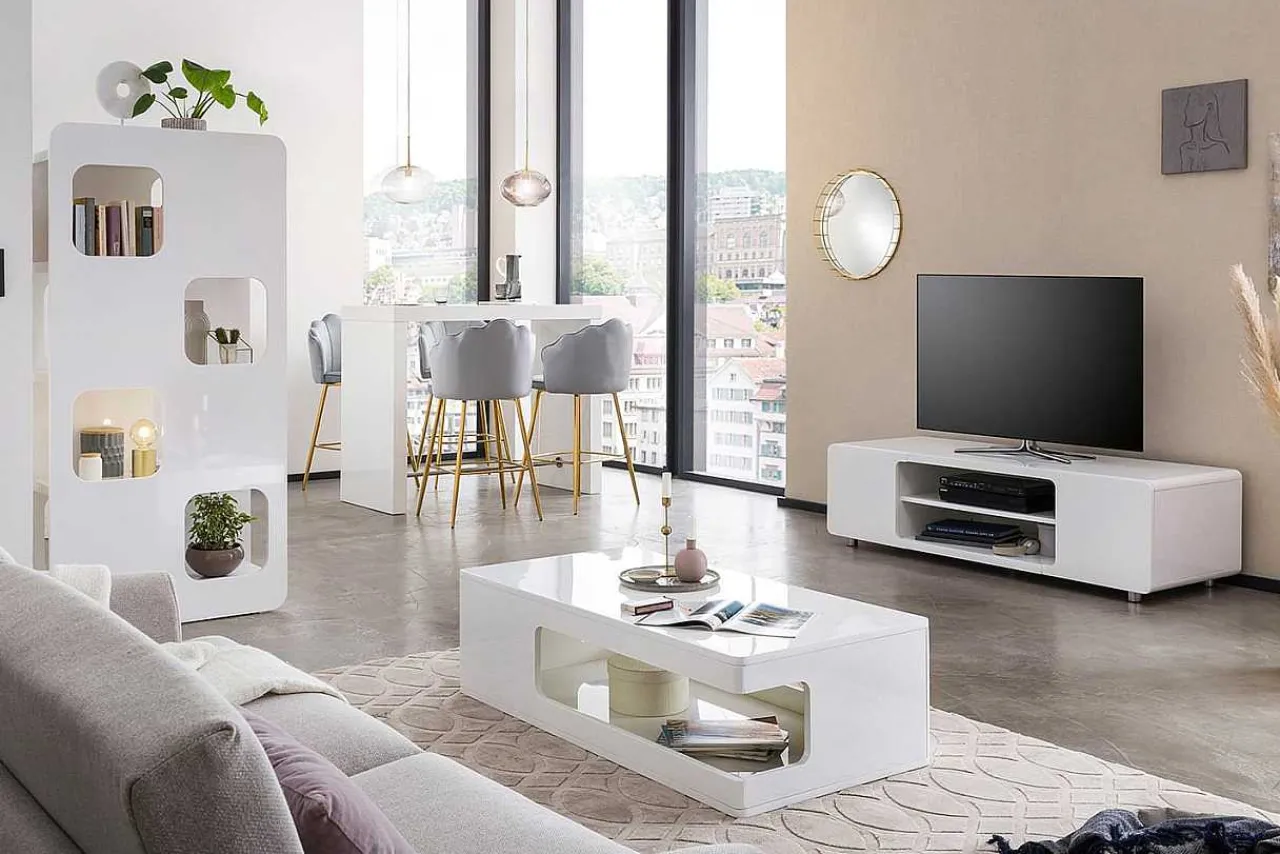 mutoni casual Bartisch Snubnit Weiss Chrom 130> Bartische