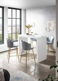 mutoni casual Bartisch Snubnit Weiss Chrom 130><noscript><img width=