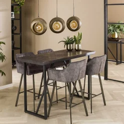 mutoni industrial Bartisch Vine Teak 140X60> Bartische