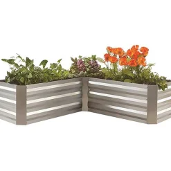 mutoni pleasure Beetumrandung Magnolia Stahl Silber L-Form><noscript><img width=