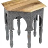 mutoni pleasure Beistelltisch Akola Mango Natur Grau 45X45> Beistelltische