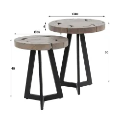 mutoni industrial Beistelltisch Grey Mix (2Er-Set)><noscript><img width=
