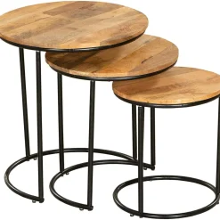 mutoni pleasure Beistelltisch Madurai Mango Natur 50 (3-Er Set)><noscript><img width=