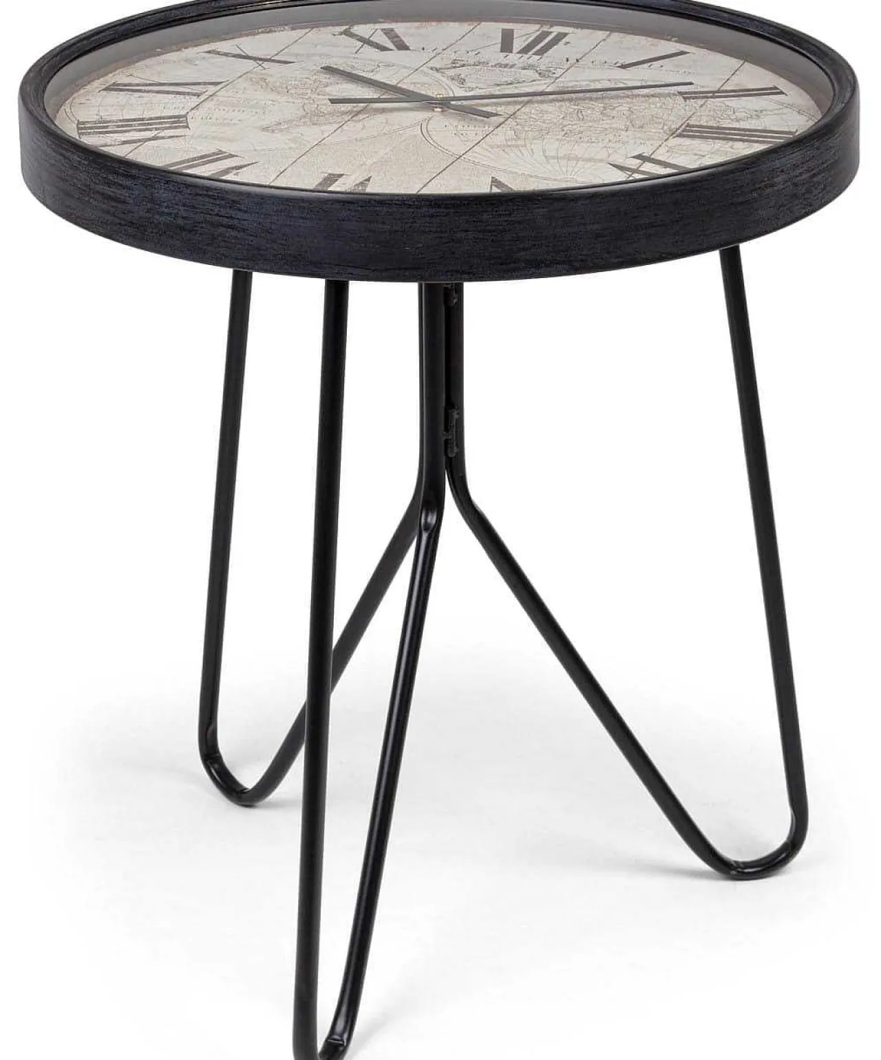 mutoni lifestyle Beistelltisch Mapping Mit Uhr 67X67> Bistrotische