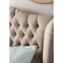 KARE Design Bett City Spirit Linen Natural 160X200Cm><noscript><img width=