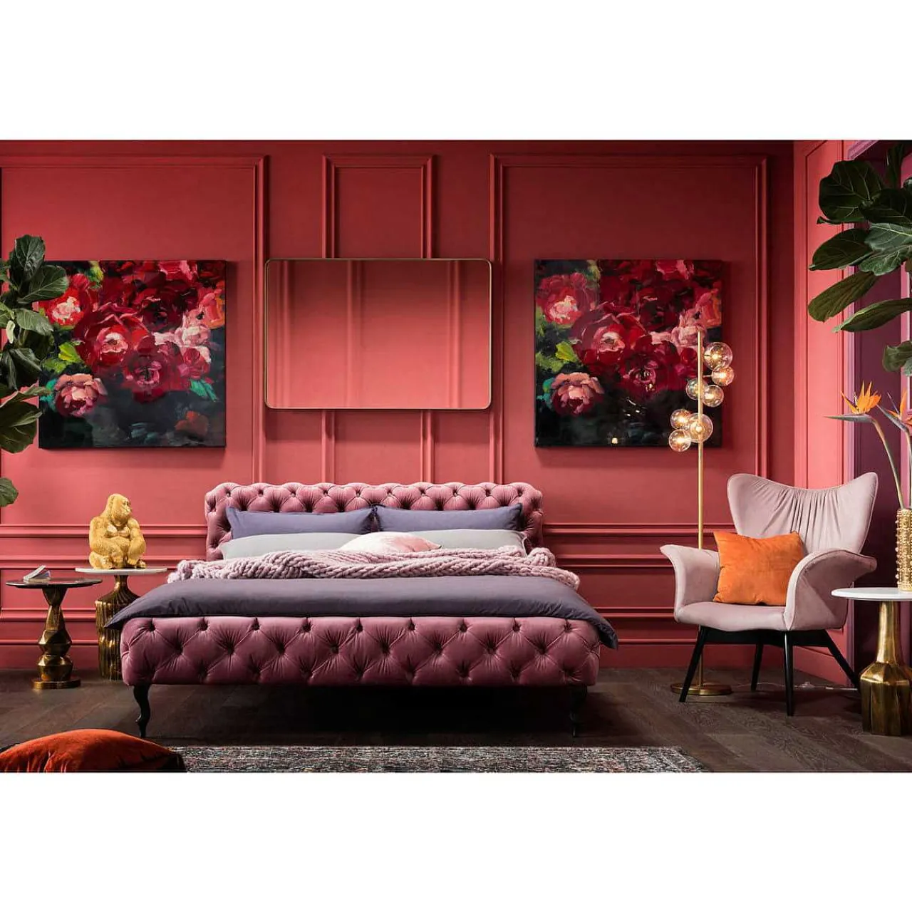 KARE Design Bett Desire Velvet Rose 160X200Cm> Betten