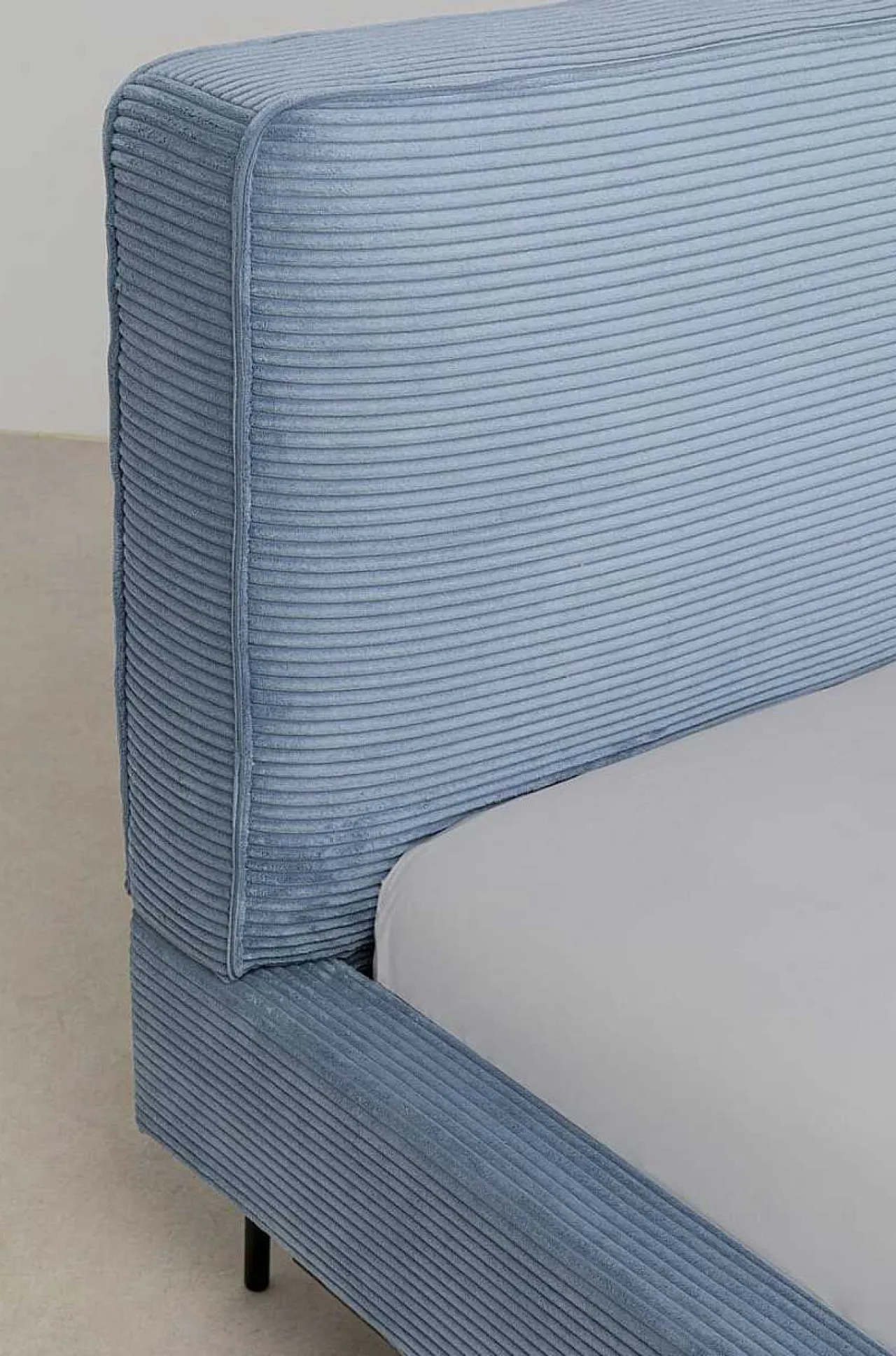 KARE Design Bett East Side Cord Blau 160X200> Betten