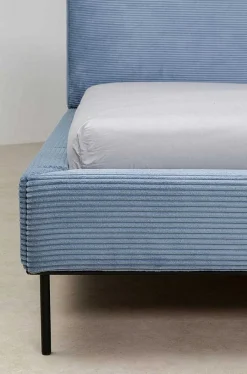 KARE Design Bett East Side Cord Blau 180X200> Betten