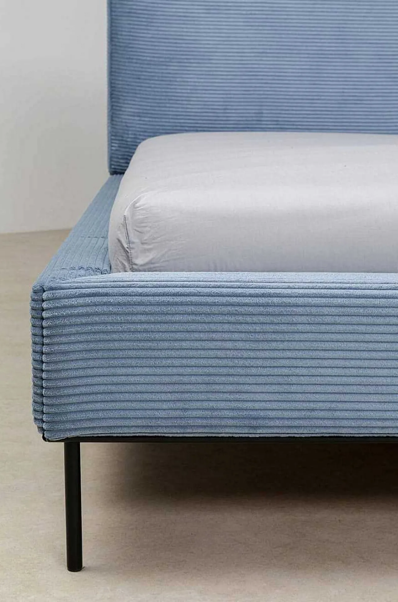 KARE Design Bett East Side Cord Blau 180X200> Betten