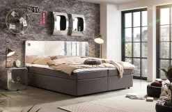 mutoni sweet home Bett-Kopfteil Aero Mangoholz Aluminium Silber 220><noscript><img width=