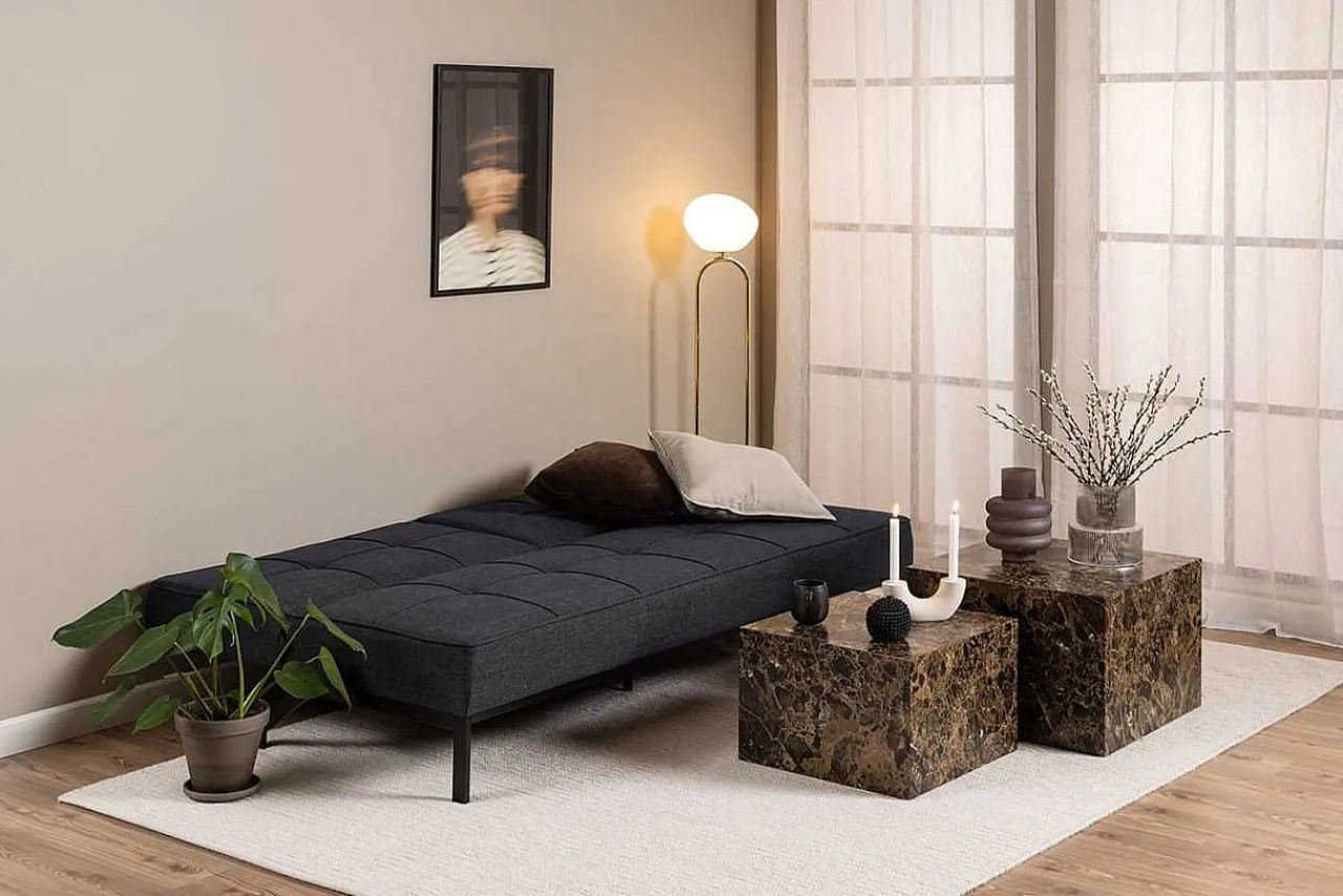 mutoni scandi Bettsofa Pepe Dunkelgrau 198> Bettsofas
