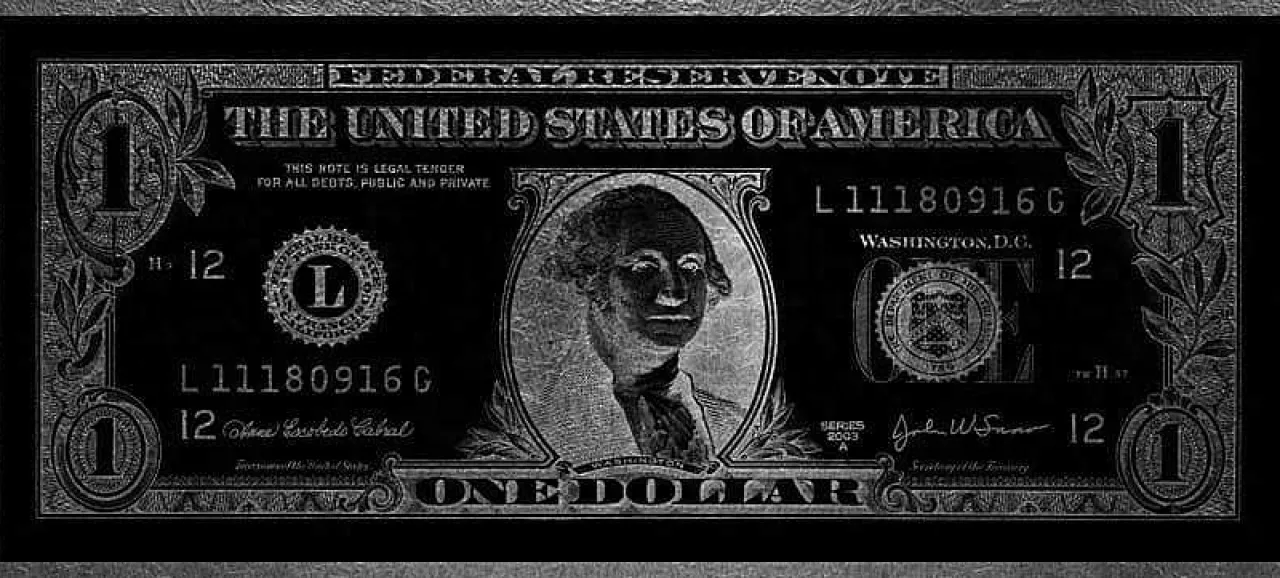 mutoni art Bild Dollar Washington Silver Glam 90X200> Mutoniart