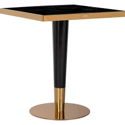 Richmond Interiors Bistrotisch Can Roca Schwarz Gold 70> Bistrotische