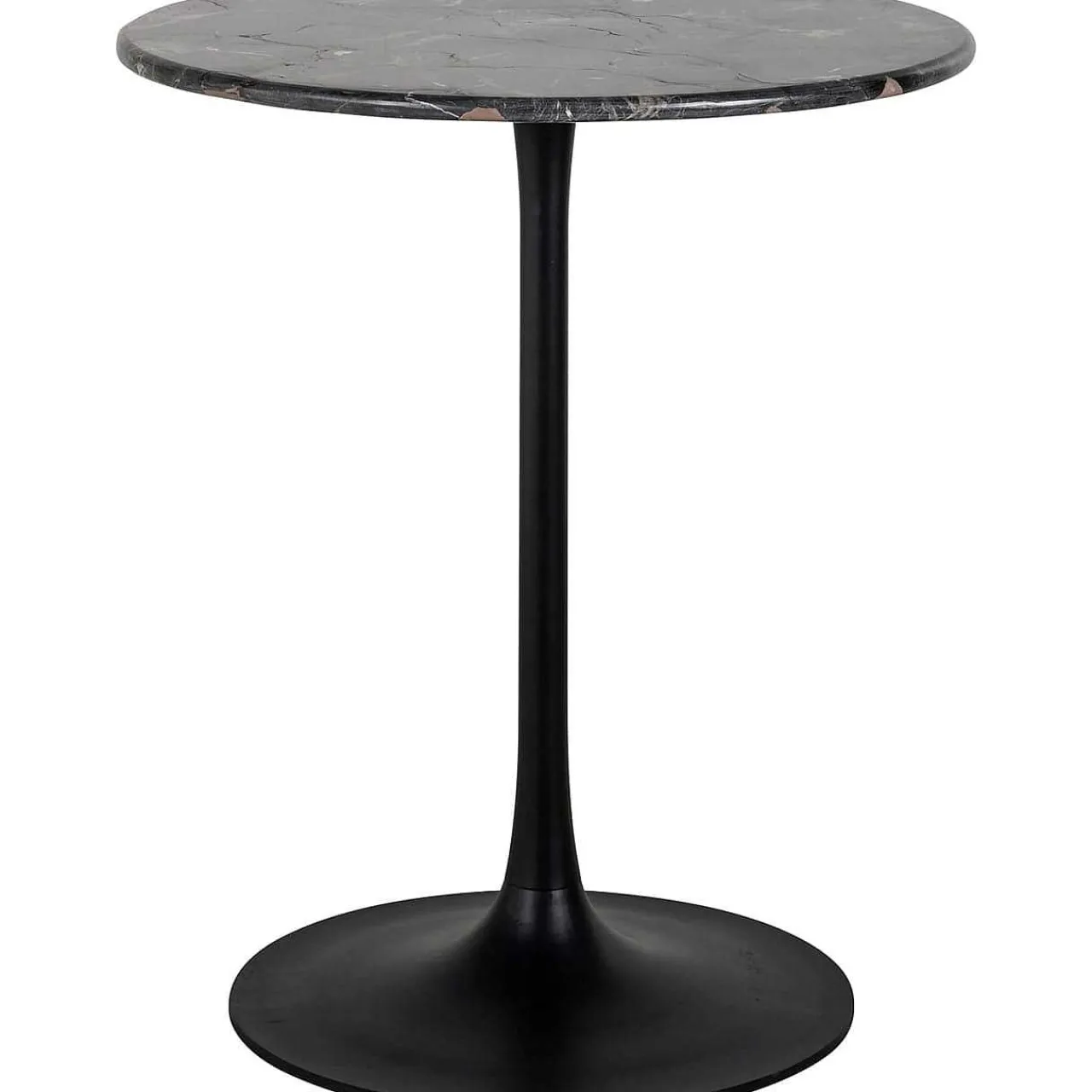 Richmond Interiors Bistrotisch Carlten Marmor Schwarz Rund 65> Bistrotische