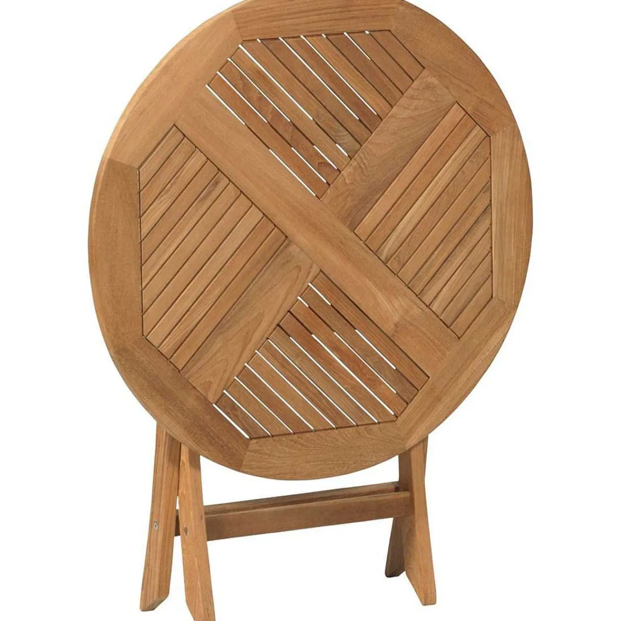 mutoni living Bistrotisch Folding Rund Teak 80X80> Garten Klapptische