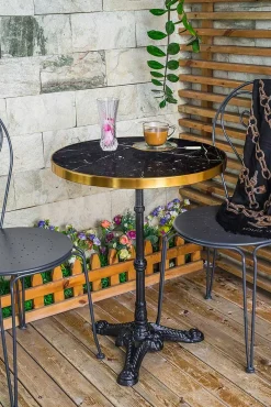 mutoni sweet home Bistrotisch Marmor Rund Schwarz 57X57><noscript><img width=