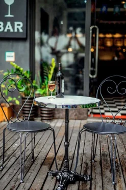 mutoni sweet home Bistrotisch Marmor Rund Weiss 57X57> Bistrotische