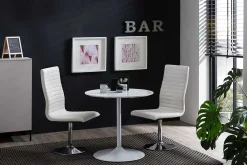 mutoni casual Bistrotisch Rund Weiss Hochglanz 80X80Cm> Bistrotische