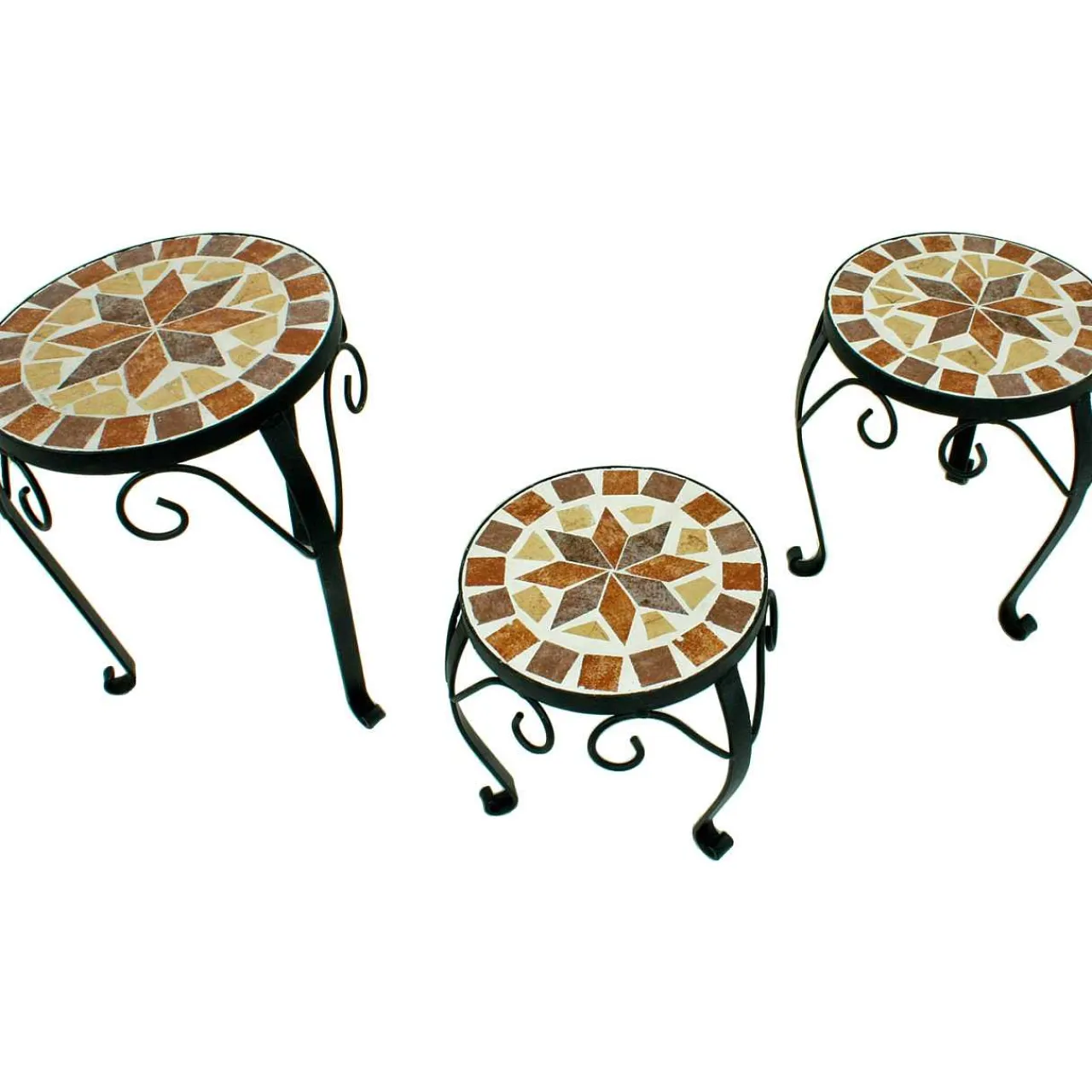 mutoni pleasure Blumenstander Fuji Mosaik Rund (3-Er Set)> Gartendeko