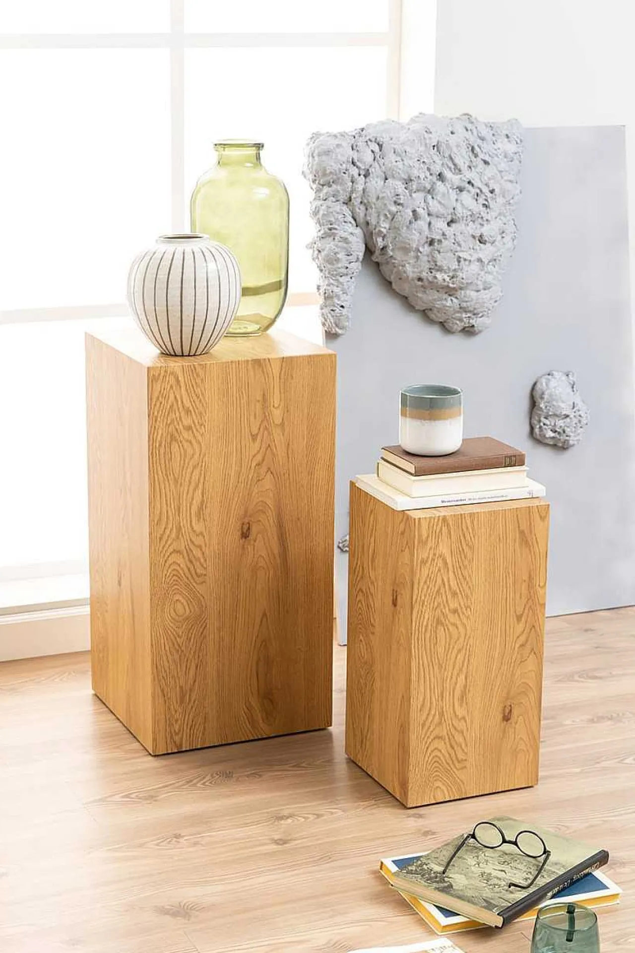 mutoni scandi Blumenstander Roupy Natur (2-Er Set)> Wohnaccessoires