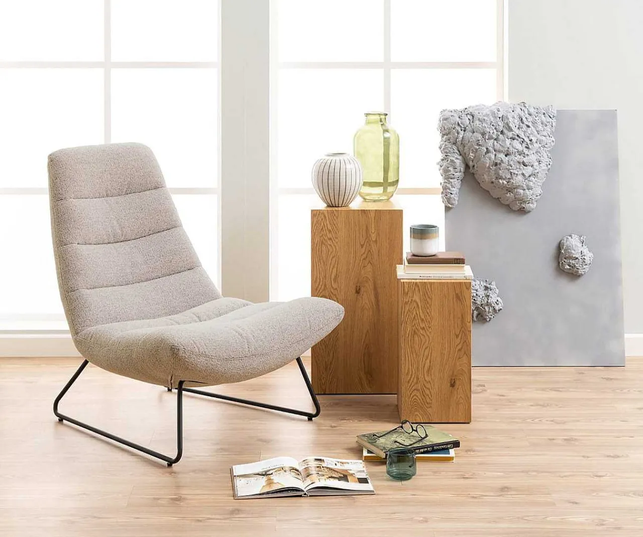 mutoni scandi Blumenstander Roupy Natur (2-Er Set)> Wohnaccessoires